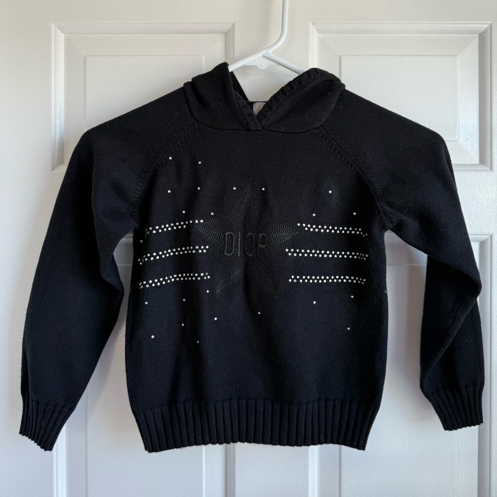 Dior Black Hoodie with Studded Design